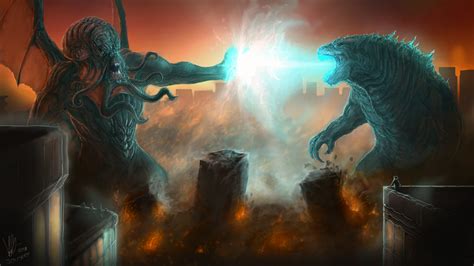 CTHULHU VS GODZILLA by Joujeen on DeviantArt