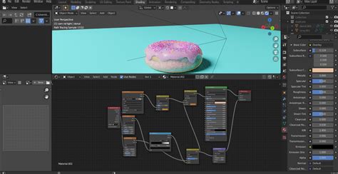 shaders - blender guru donut tutorial ... sprinkle inside my bun ...