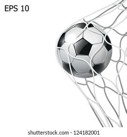 Isolated Soccer Ball Goal Net Eps10 Stock Vector (Royalty Free) 124182001