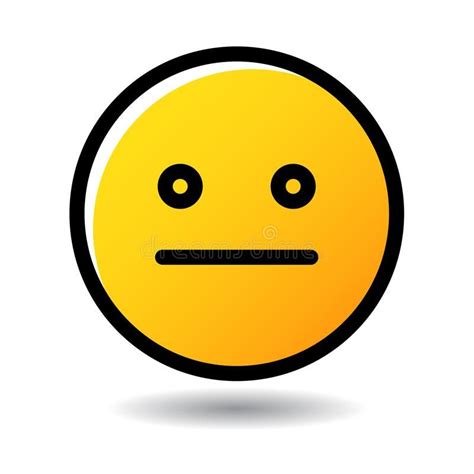 Meh emoticon emoji icon. Vector illustration of meh face emoticon emoji ...