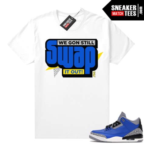 Varsity Blue Cement 3s sneaker outfits | Jay the Sneaker Guy x Sneaker Match Tees