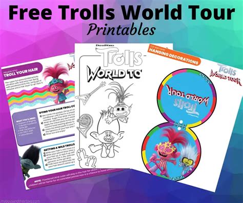 Trolls World Tour Free Printables