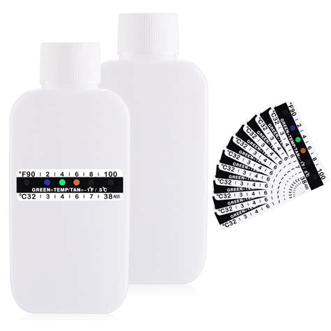 12 Pcs Urine Test Kit with 10 Temperature Strips & 2 Bottles - Complete Urinalysis Set