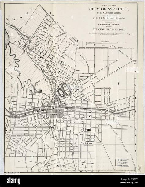 Map of the city of Syracuse Stock Photo - Alamy