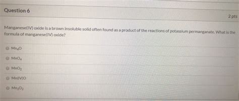 Manganese Iv Oxide Formula / Manganese Oxide Chemical Formula ...