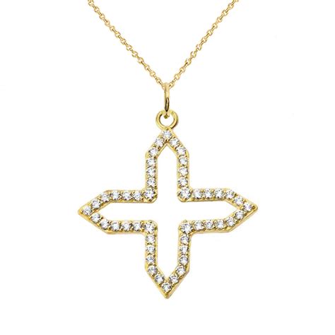 Diamond Cut-Out Pendant/Necklace in Solid Gold | Takar Jewelry