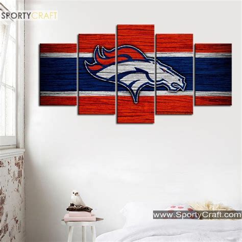 Denver Broncos Wooden Style Canvas – Donelanetop Store