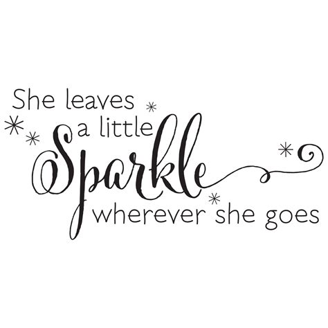 She Leaves A Sparkle Wall Quotes™ Decal | WallQuotes.com