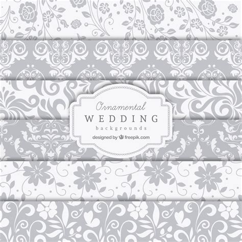 Free Vector | Ornamental wedding backgrounds