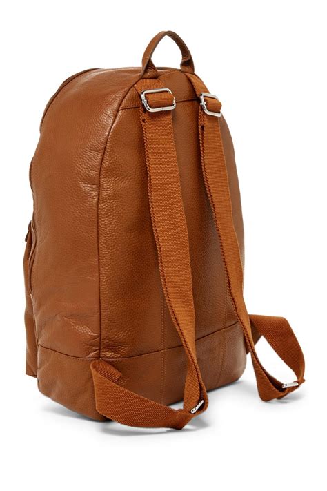 Cole haan Pebble Leather Backpack in Brown | Lyst