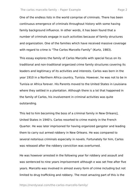 The carlos marcello family - 747 Words - NerdySeal