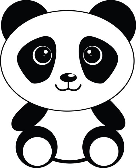 Free Clipart of a Cute Sitting Panda