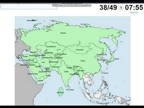 Guessing Countries Of Asia! Sporcle - YouTube