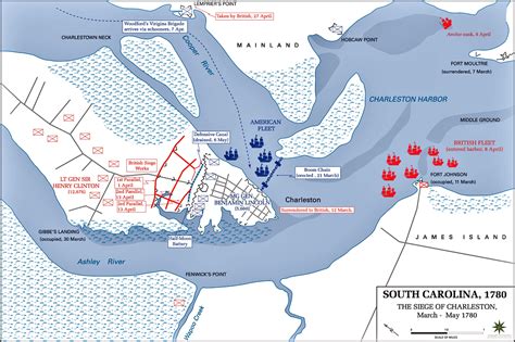 Map of the Siege of Charleston 1780