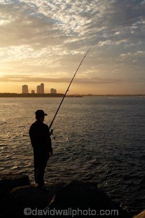 Fishing in Gold Coast Seaway, The Broadwater, at Nerang Head, The Spit, Gold Coast, Queensland ...