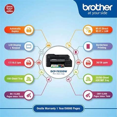 Brother Dcp T820 Dw at Rs 19500 | Brother MFC in Mumbai | ID: 2851090632833