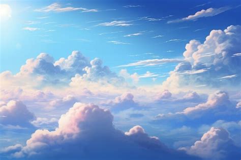 Premium AI Image | Anime Manga Inspired Cloud Background Aesthetic Creation Generative Ai