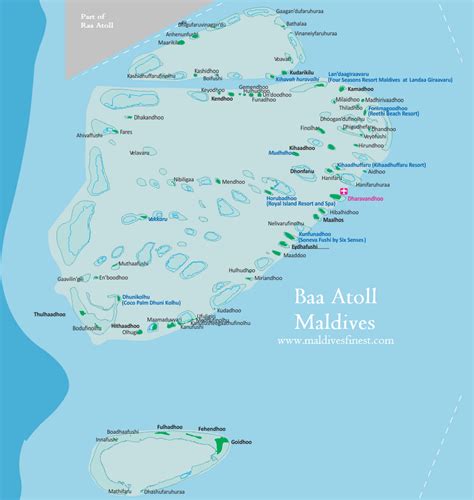 Map of Baa Atoll Maldives and Attractions - Maldives Private Villa