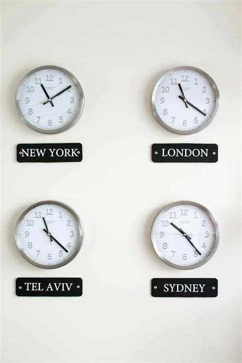 DIY Time Zone Wall Clock Display • Craving Some Creativity