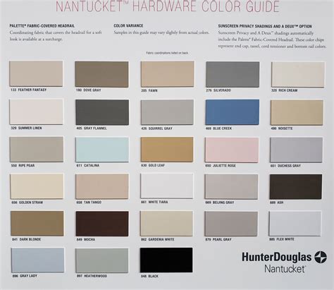 Hunter Douglas Color Chart - Infoupdate.org