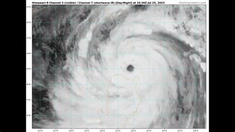 Typhoon Doksuri - Satellite Imagery - YouTube