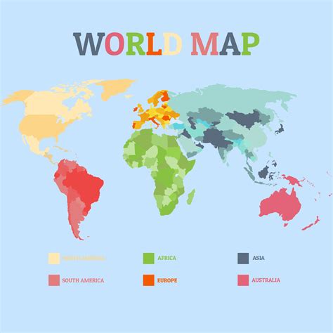 4 Best Images of Printable World Map Showing Countries - Kids World Map with Countries ...