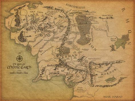 The Hobbit Map Poster