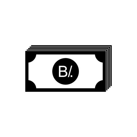 Panama Currency Symbol, Panamanian Balboa Icon, PAB Sign. Vector ...