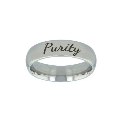 Narrow Silver Domed Purity Ring