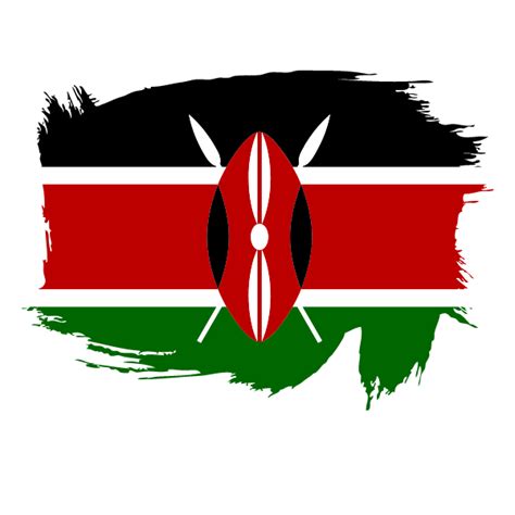 Painted flag of Kenya | Free SVG