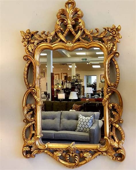 This beautiful antique ornate gold framed mirror is just $139. | Gold framed mirror, Gold mirror ...