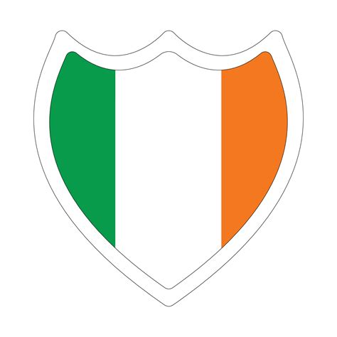 Ireland flag in design shape 24537469 Vector Art at Vecteezy