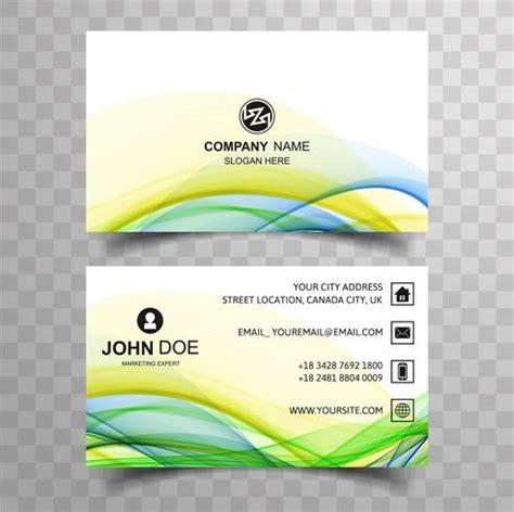 Abstract wave colorful business card template background 243838 Vector Art at Vecteezy