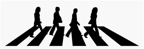 Abbey Road The Beatles Silhouette Decal Wallpaper - Beatles Abbey Road Silhouette Vector, HD Png ...