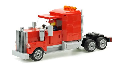 LEGO Semi Truck. MOC Building Instructions - YouTube