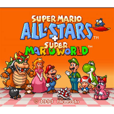 Super Nintendo Super Mario All-Stars + Super Mario World - SNES - Game only