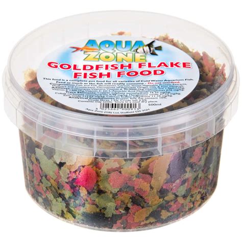 Aqua Zone Goldfish Flake Fish Food 500ml | Fish Food - B&M