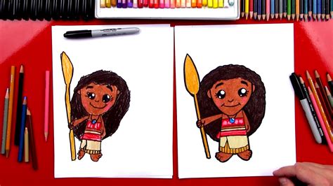 How To Draw Moana - Art For Kids Hub