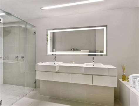 Large 60 Inch X 30 Inch LED Bathroom Mirror Lighted Vanity Mirror Includes Dimmer & Defogger ...