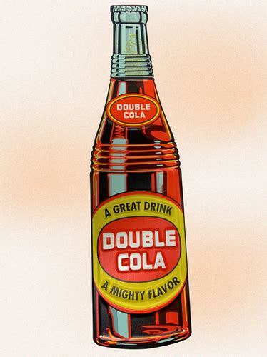 DOUBLE-COLA Metal Bottle Sign | Double Cola