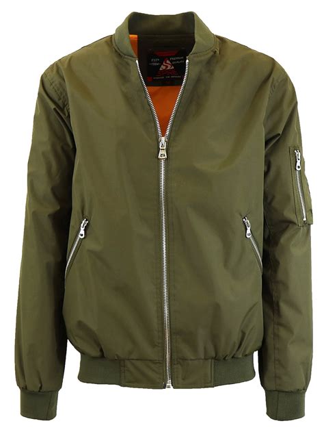 Mens Lightweight MA-1 Bomber Flight Jackets - Walmart.com