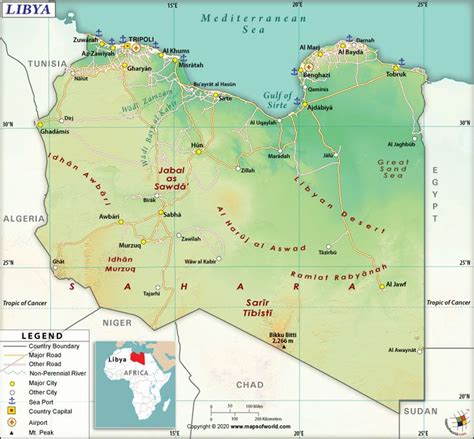 What are the Key Facts of Libya? | Libya, World geography, Geography map