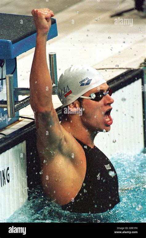 Sydney 2000 Olympics - Swimming - Men's 100m Breaststroke - Final Stock ...