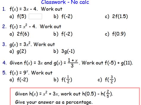 GCSE Maths Functions Higher | Teaching Resources