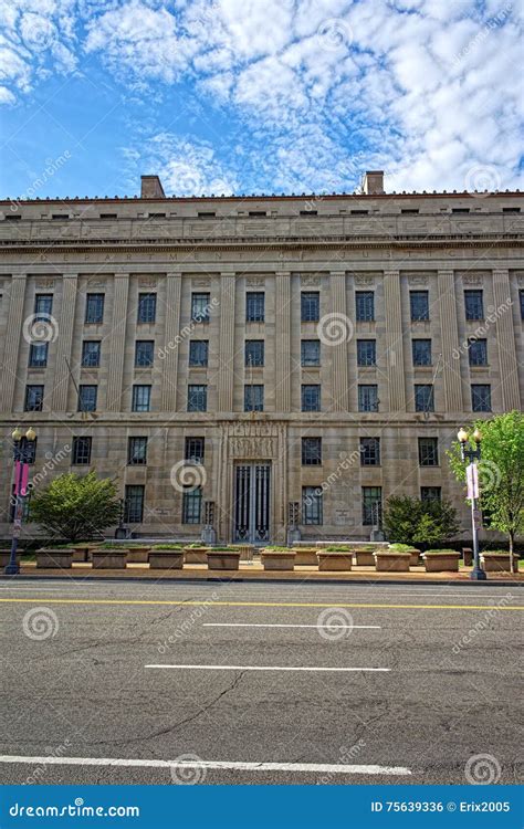 Department of Justice Building in Washington DC Stock Photo - Image of department, agency: 75639336