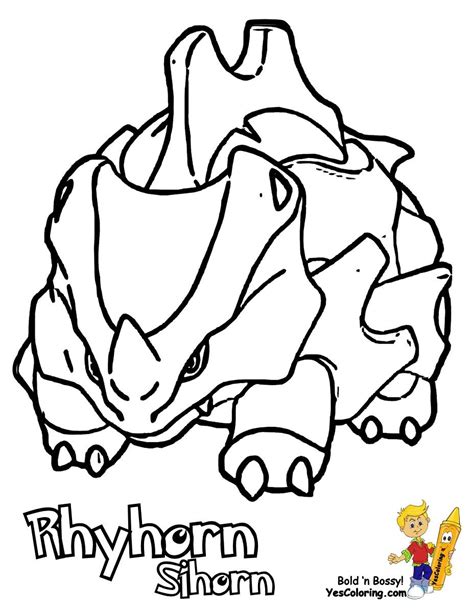 Pokemon Rhyhorn Coloring Pages – Through the thousand photographs on the internet about pokemon ...