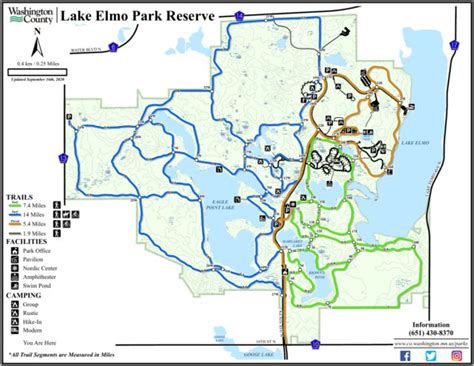 Lake Elmo Park Reserve Summer Map by Washington County Parks, MN ...