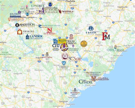 Universities In South Carolina Map Map | Hot Sex Picture