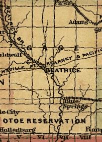 NEGenWeb: 1874 Gage County Map