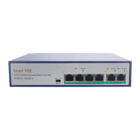 ESCAM 4+2Channel Fast Ethernet POE Switch for Network Switch IP Cameras ...